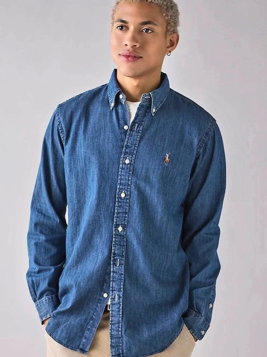 Ralph Lauren Tops - Vintage Ralph Lauren Sport Cotton Button Down Shirt in Blue Size Medium